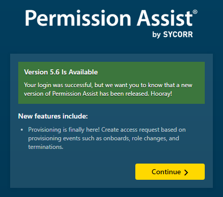 Software update notification banner